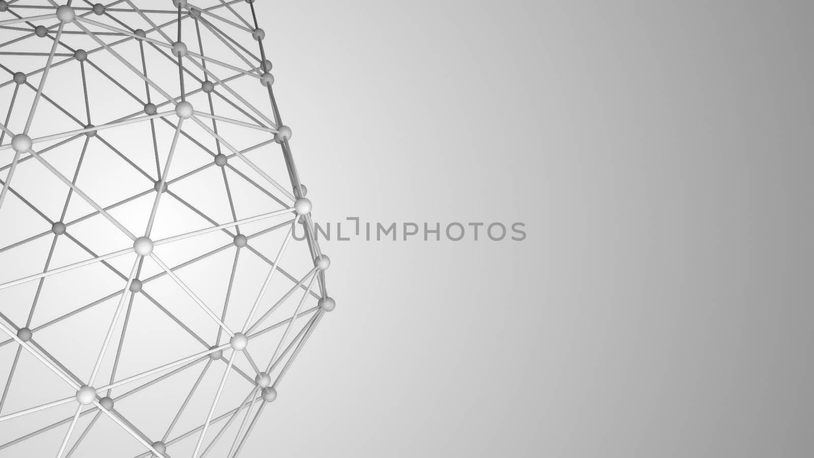Abstract background with network surface. Seamless loop