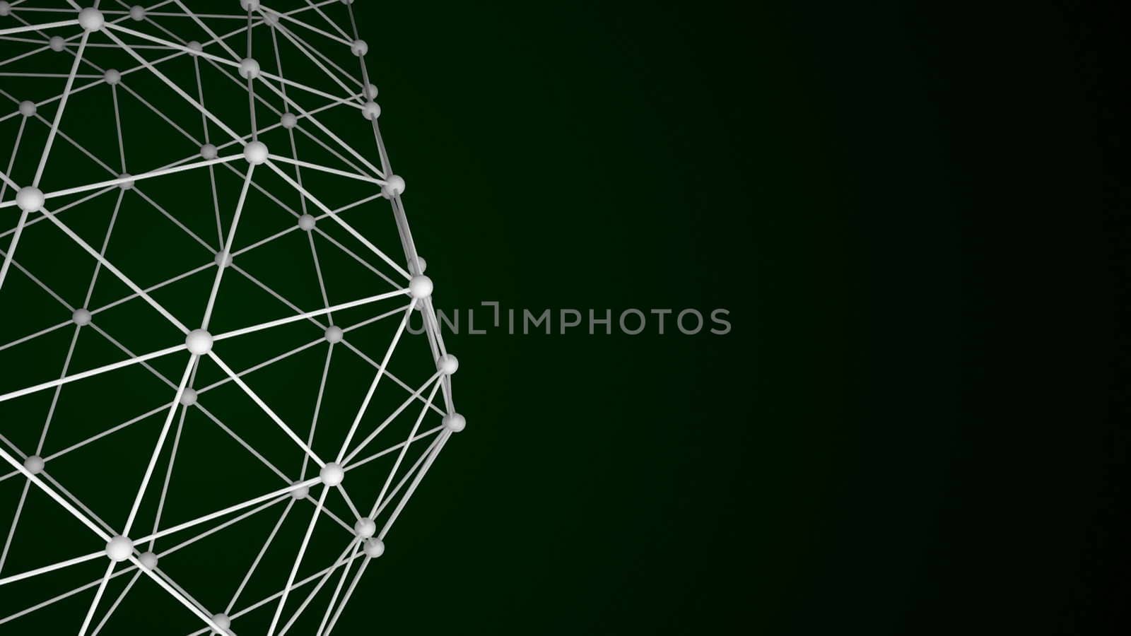 Abstract background with network surface. Seamless loop