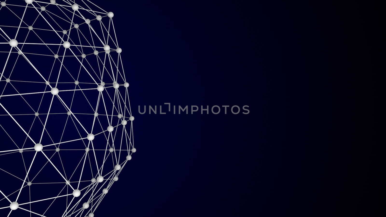 Abstract background with network surface. Seamless loop