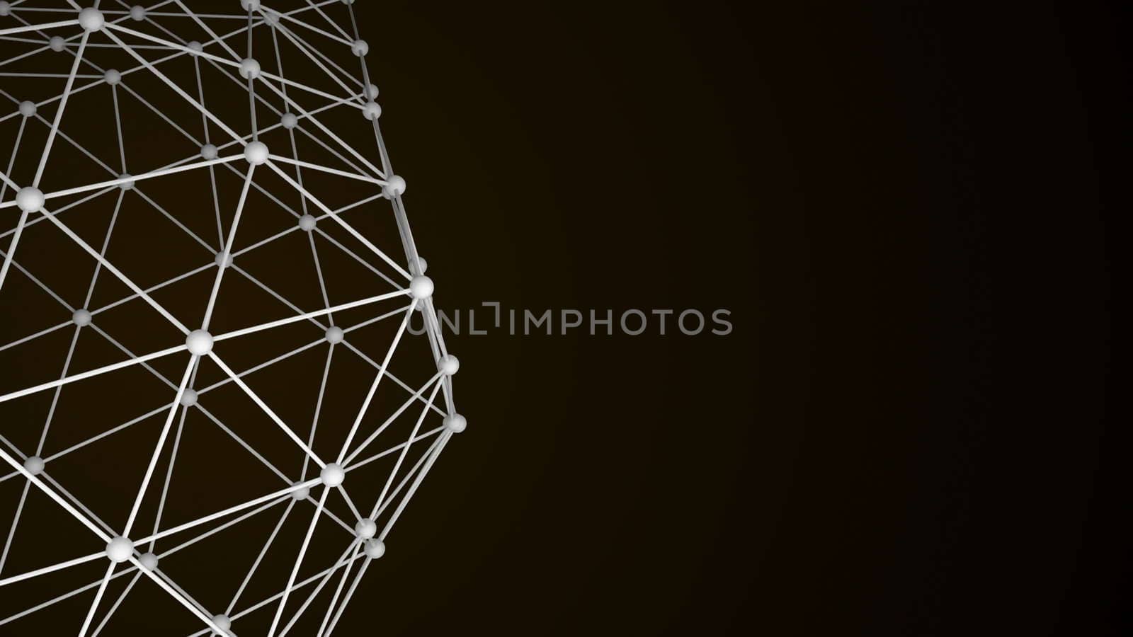 Abstract background with network surface by nolimit046