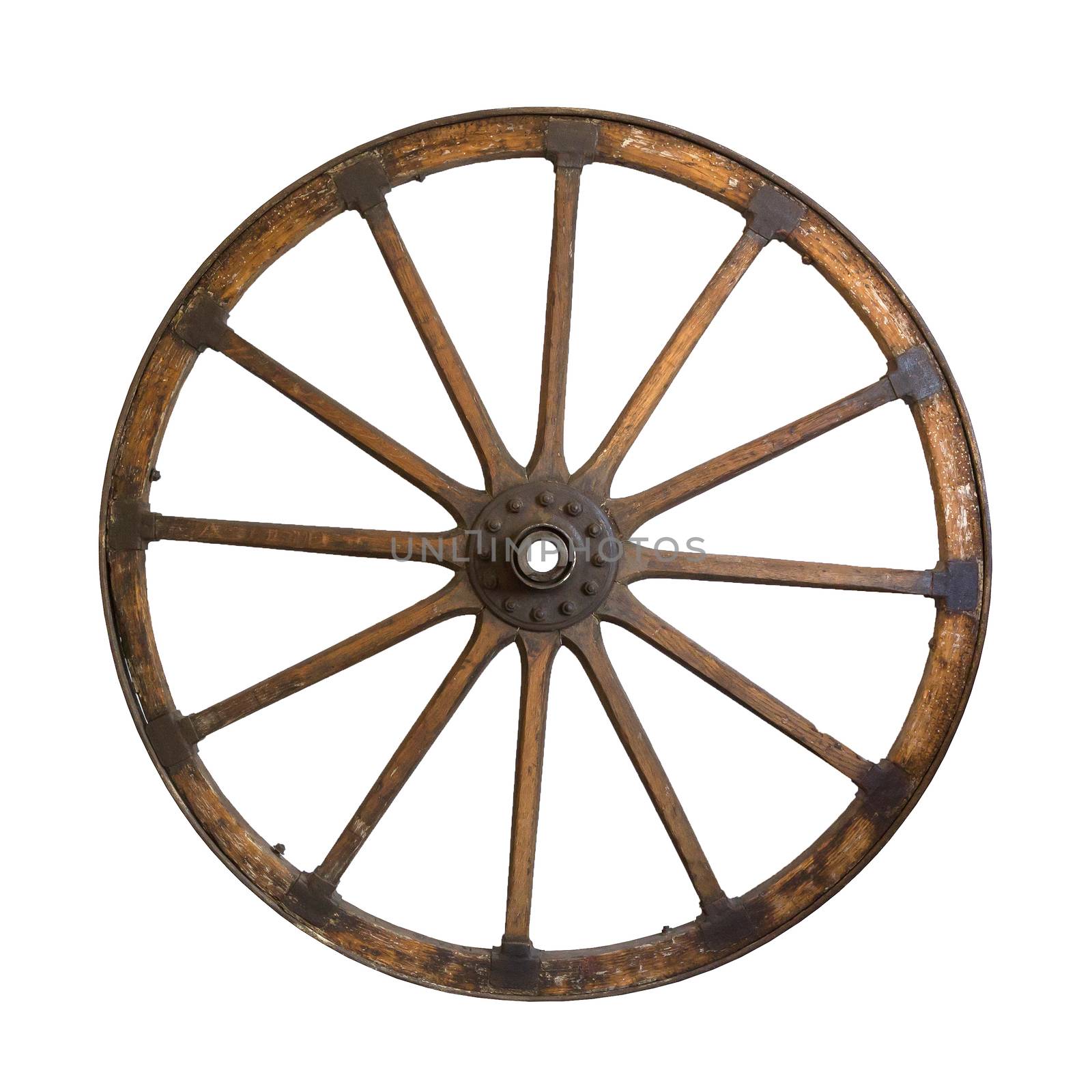 Old wheel isolated by michaklootwijk