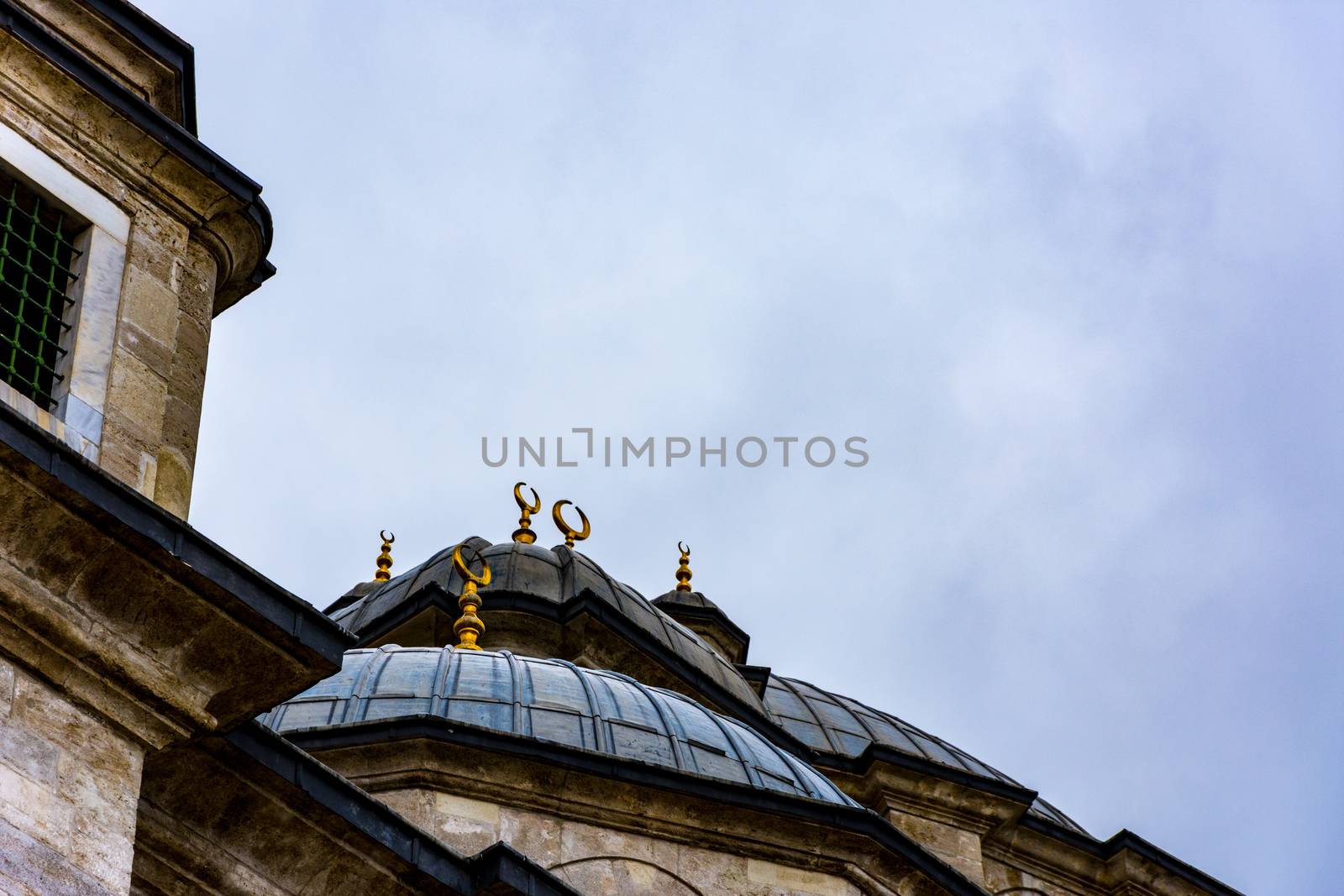 Domes of famous Fatih mosque built by ottoman architect
