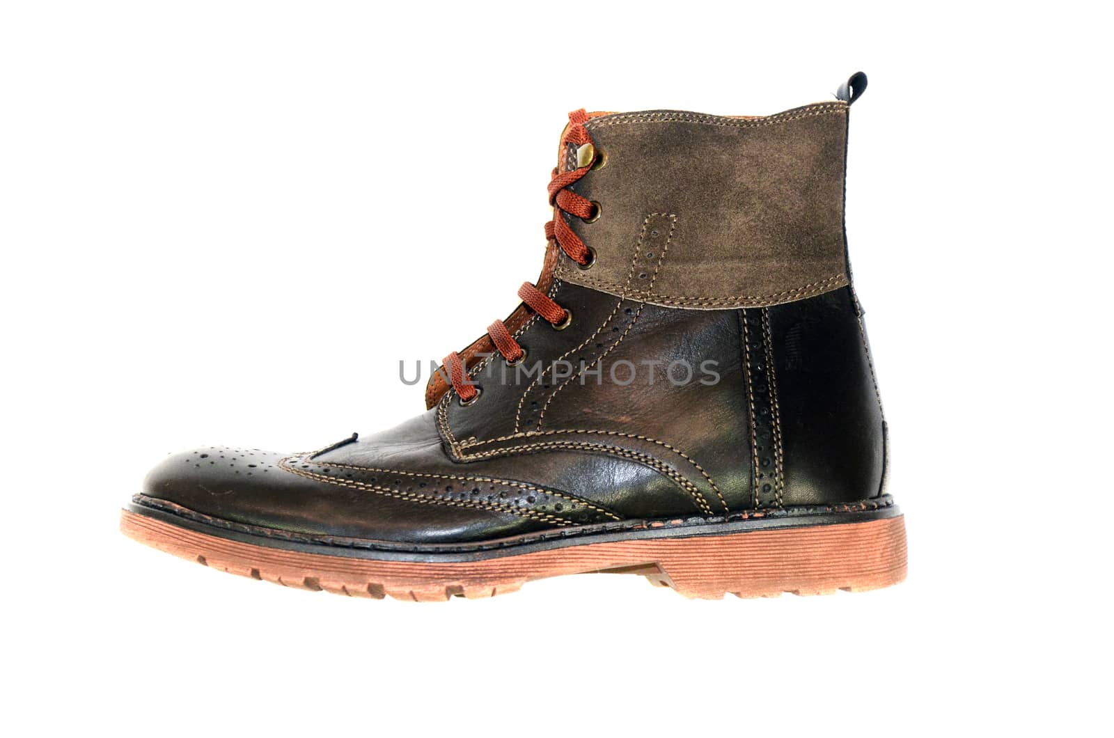 Men leather shoe isolated on white background