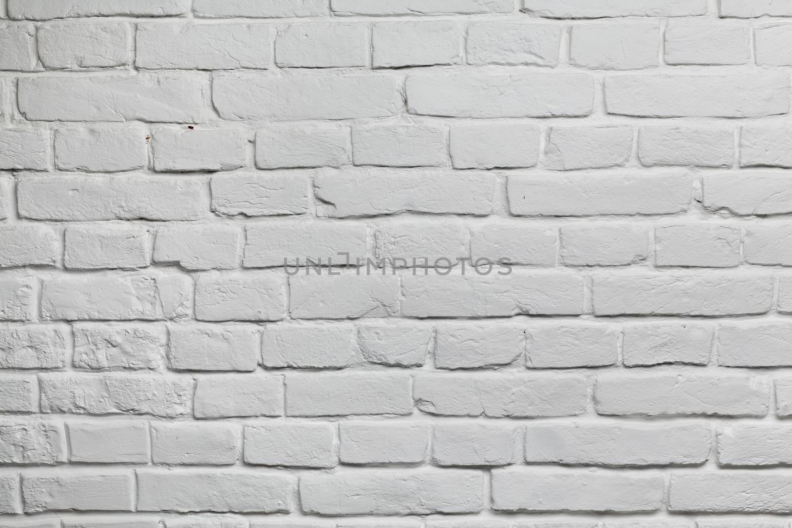 Old white brick wall background texture by igor_stramyk
