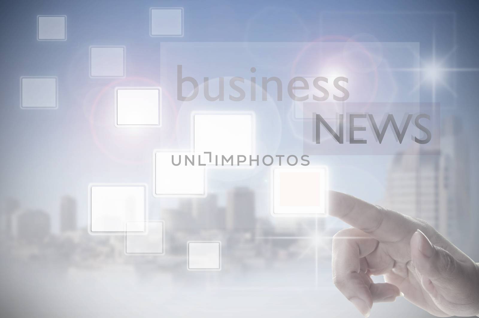 Business news touch screen by unikpix