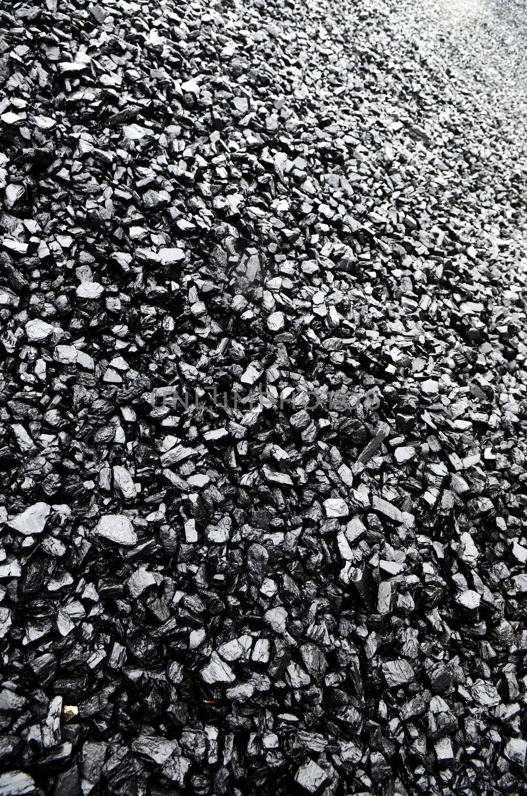 Close up view of black coal as background