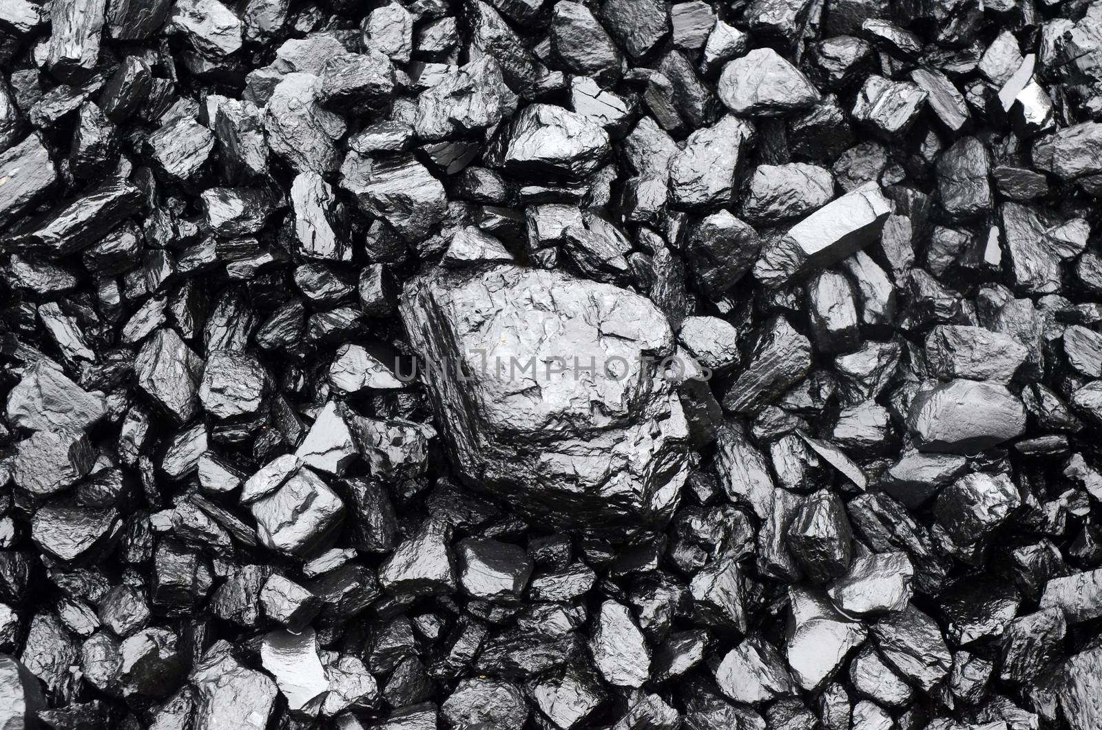 Close up view of black coal as background