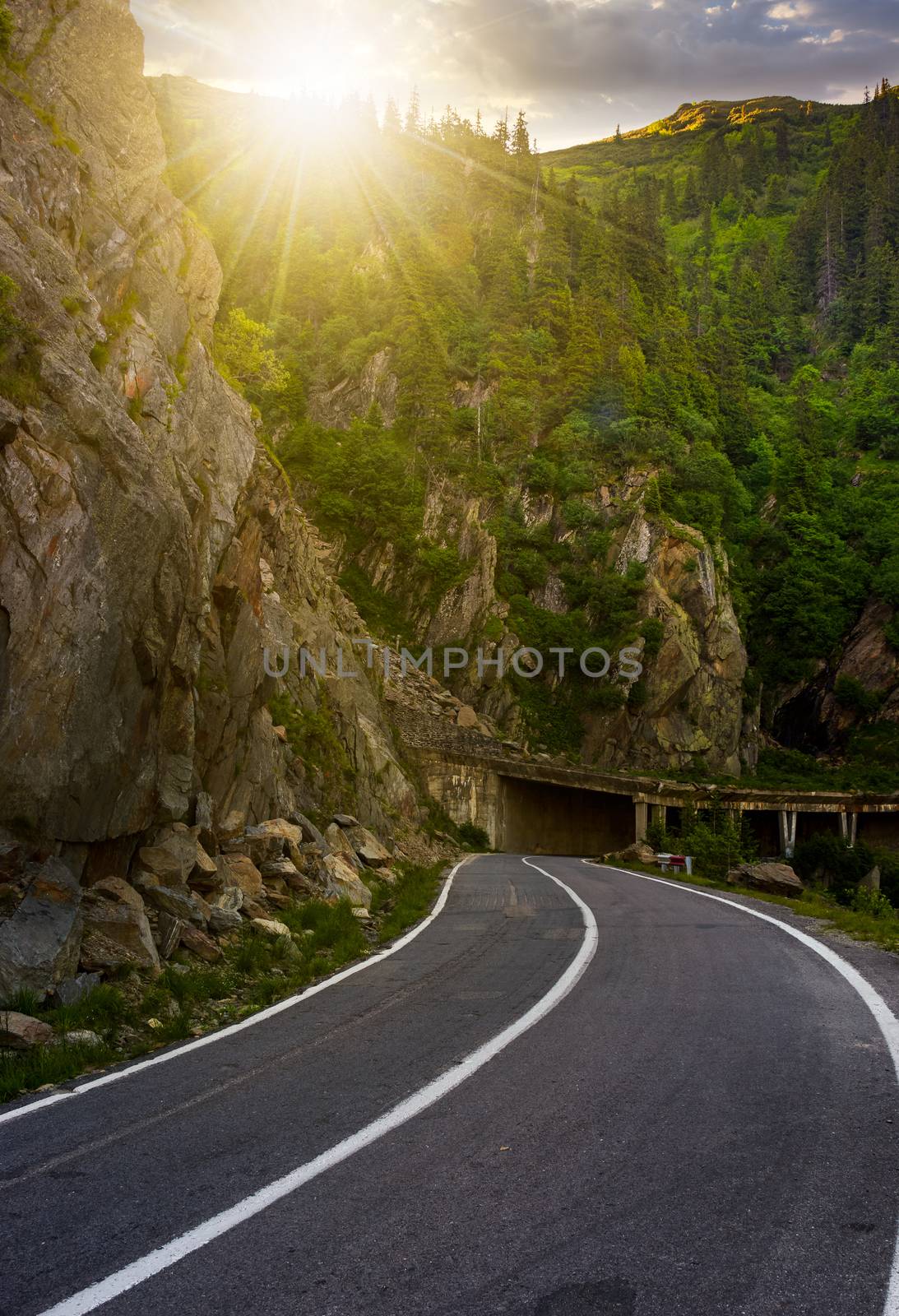 tunnel on Transfagarasan road of Romania by Pellinni