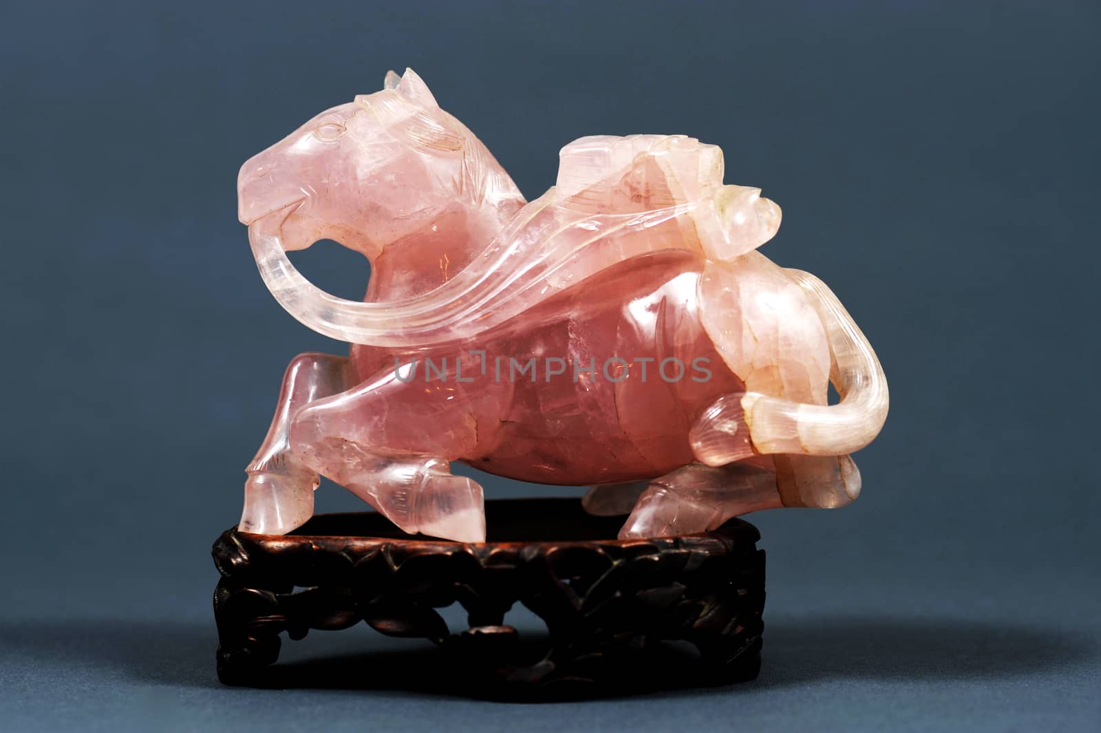 Small beautiful isolated shiny decorative porcelain figure