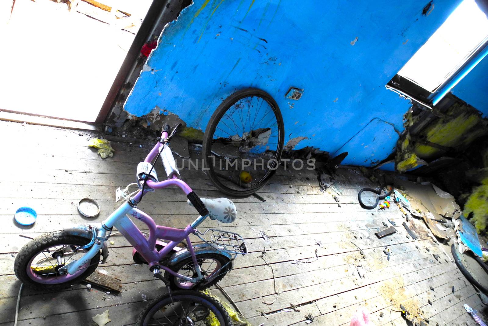 View on poor household and poverty and not a hygienic settlement