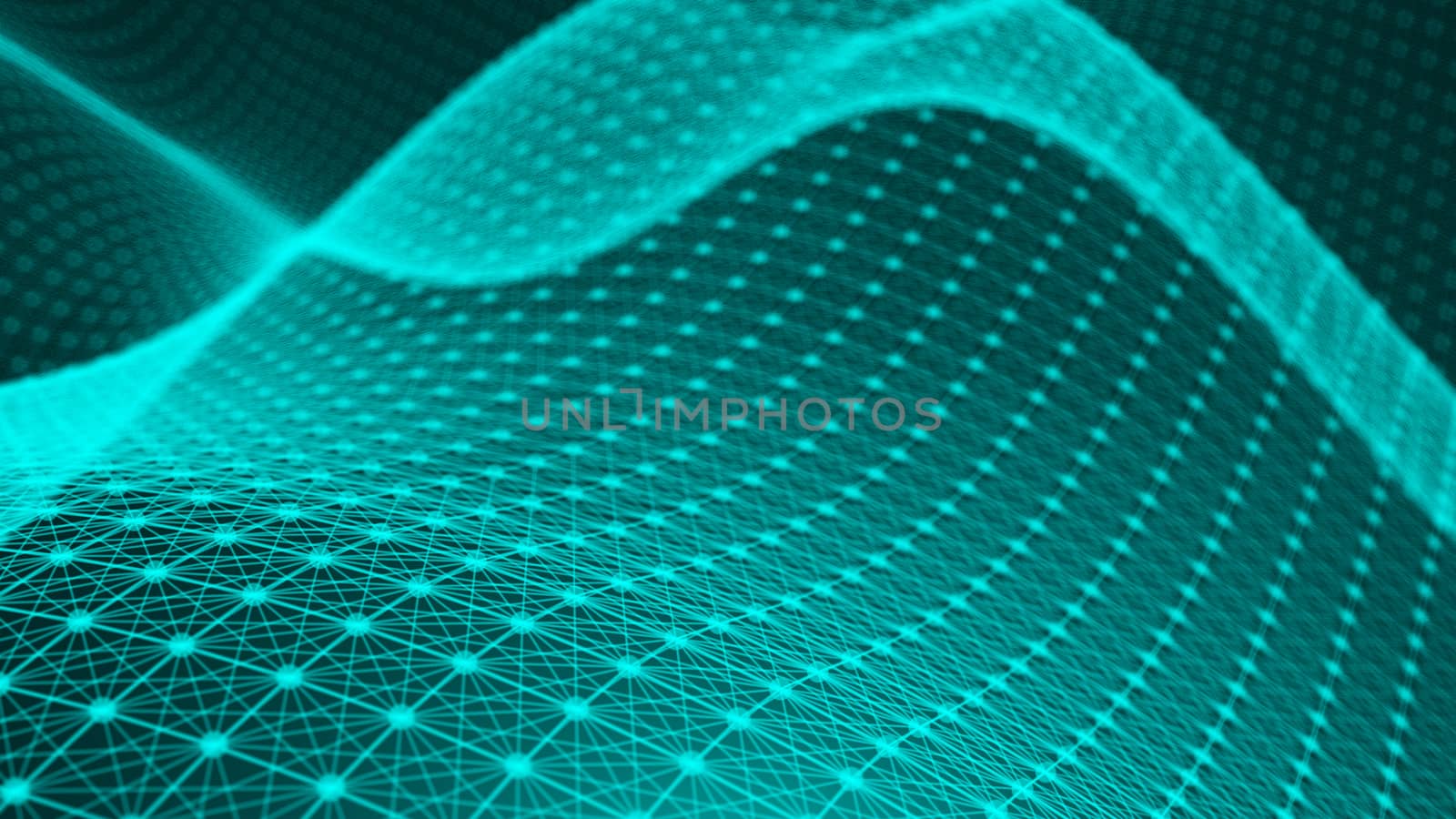 Abstract connection dots. Technology background. Network concept. 3d rendering