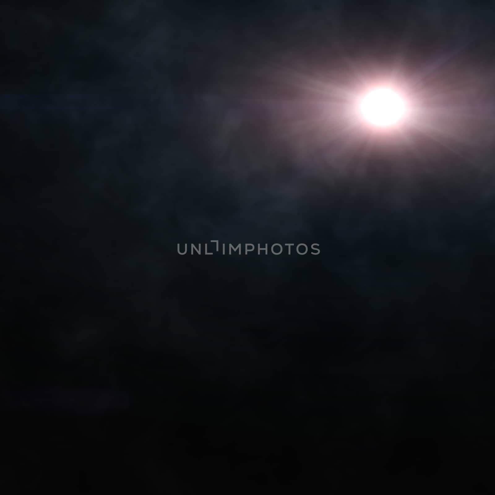The sun in space. Dark background by cherezoff