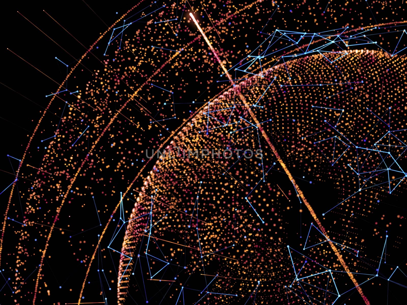 Global network and datas exchanges over the planet Earth. 3D rendering