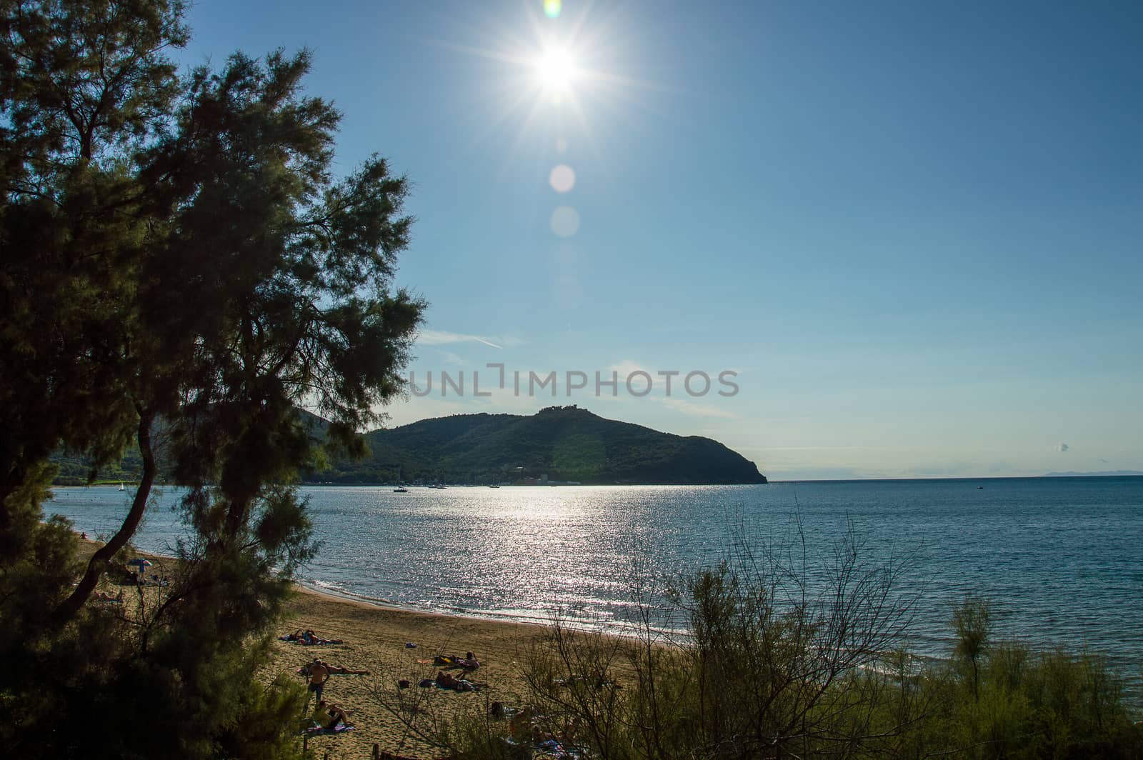 a beautiful view of the baratti beach