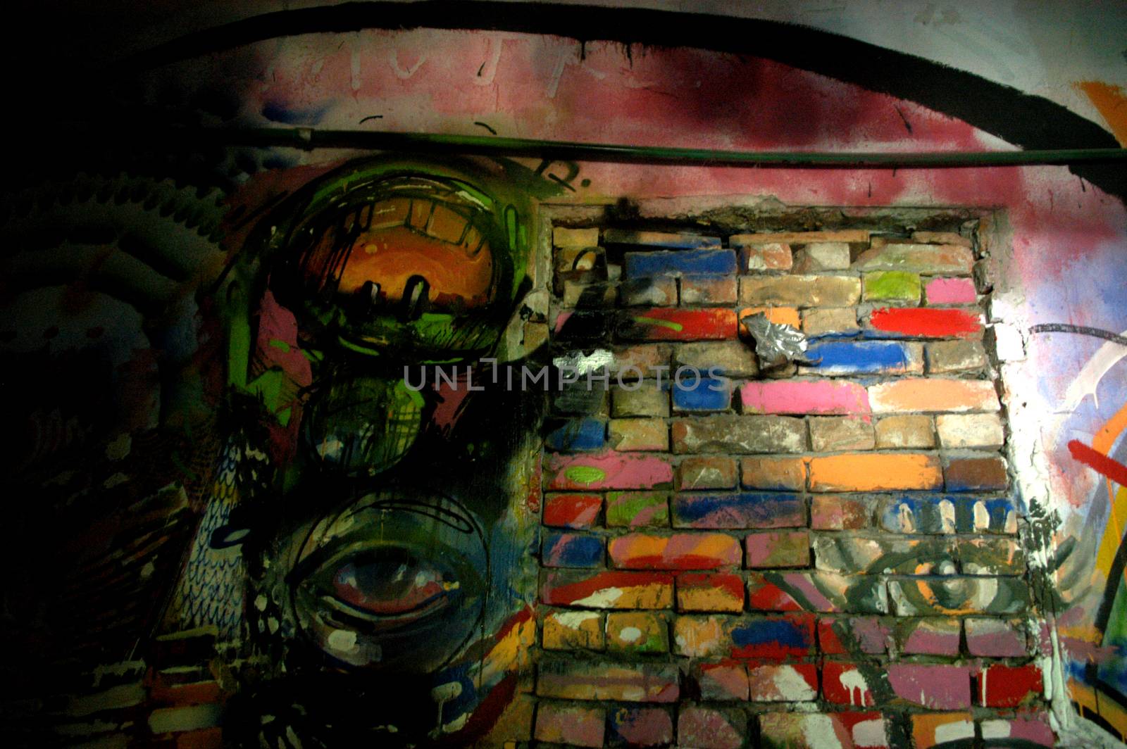Art under ground. Beautiful street art graffiti style.