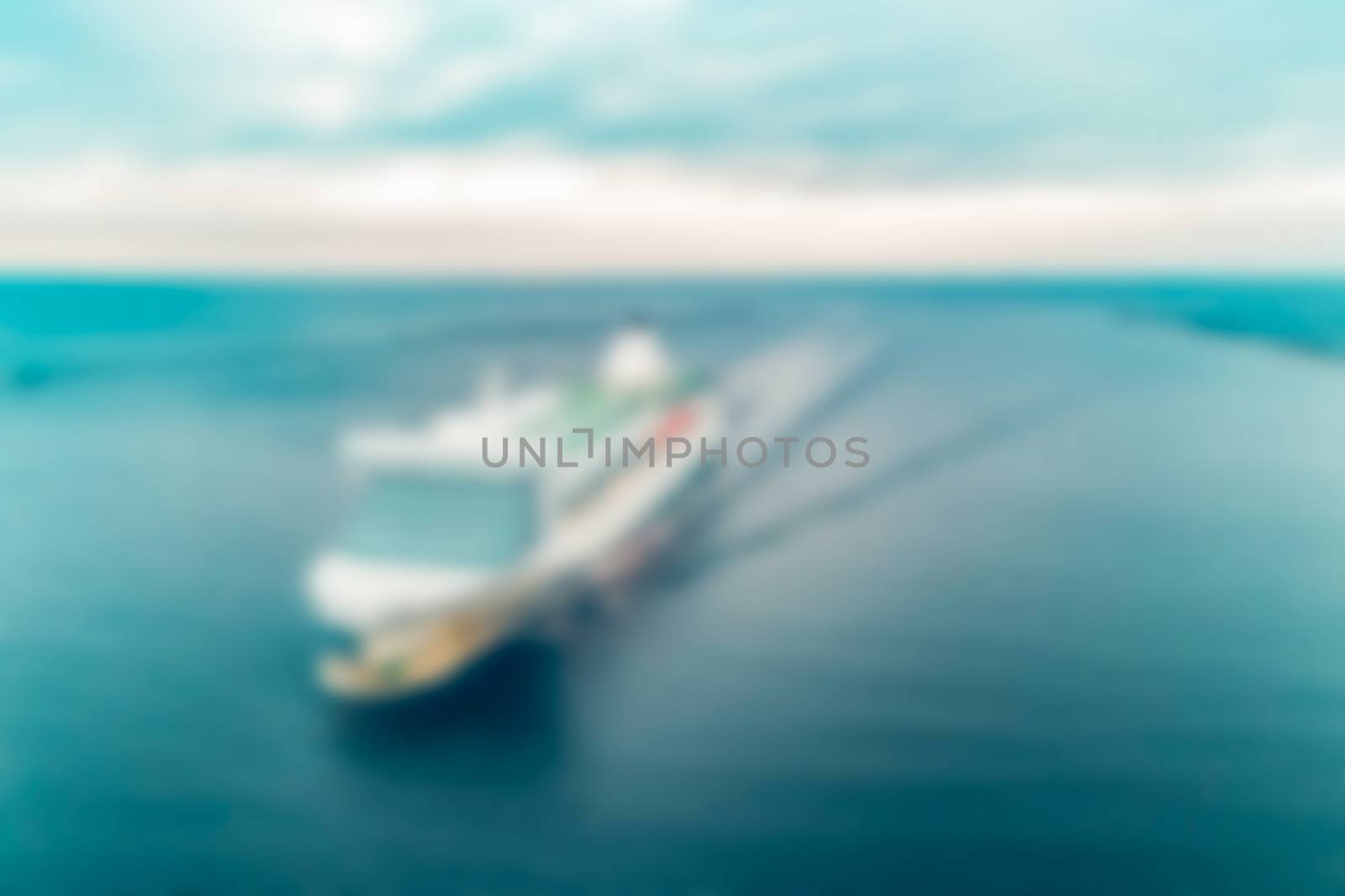 Cruise liner - blurred image by sengnsp