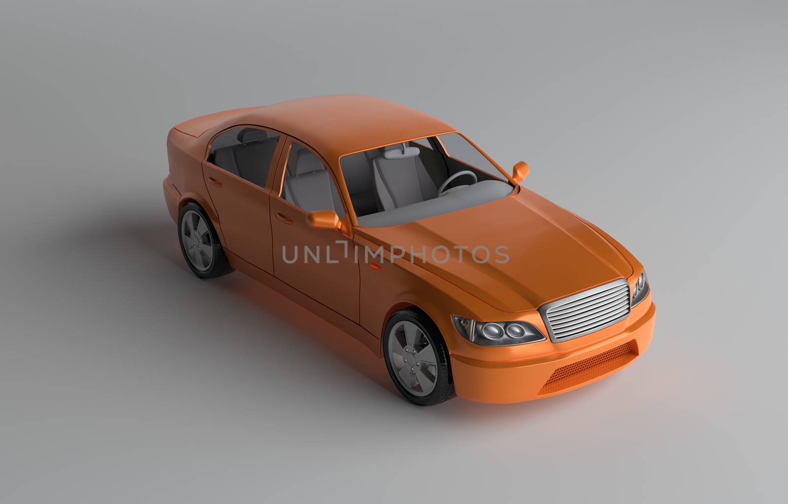 3d illustration of a luxury sports car by cherezoff