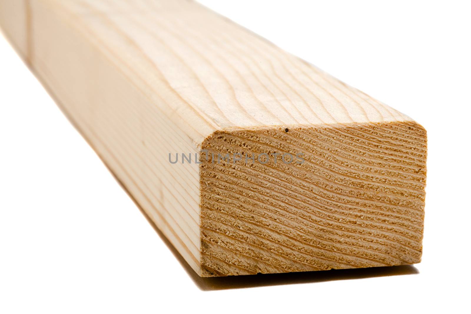 wooden beam isolated on white background