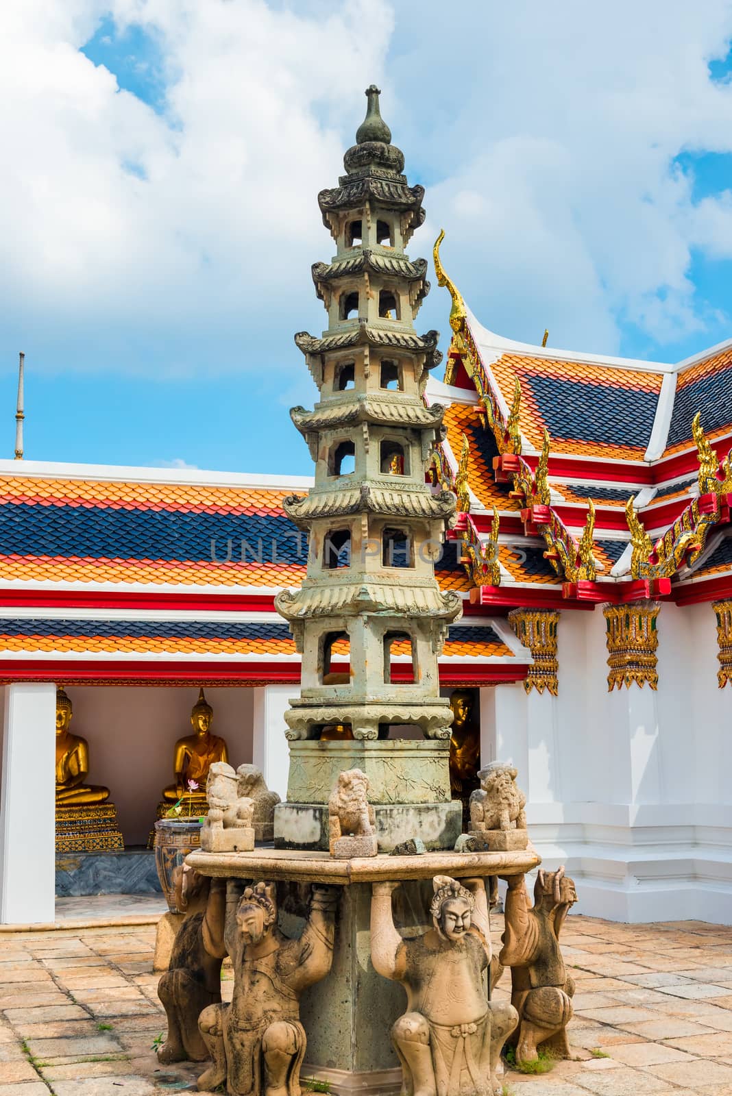 traditional architecture and decoration of temples of Thailand, Bangkok