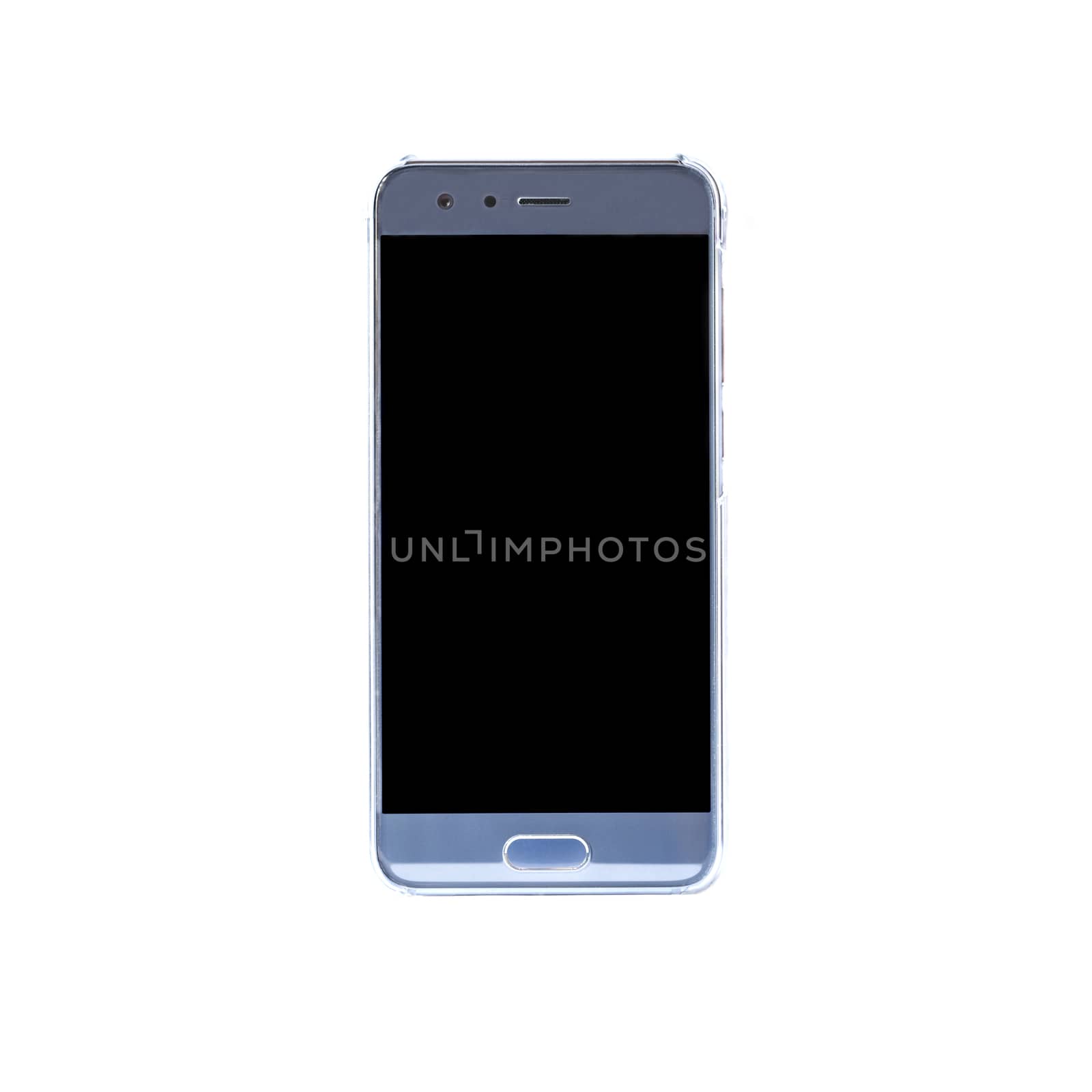 Blue smartphone isolated