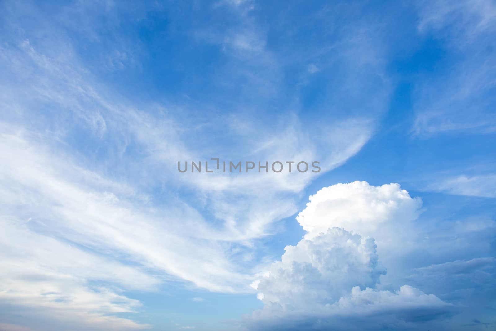 blue sky and white clouds