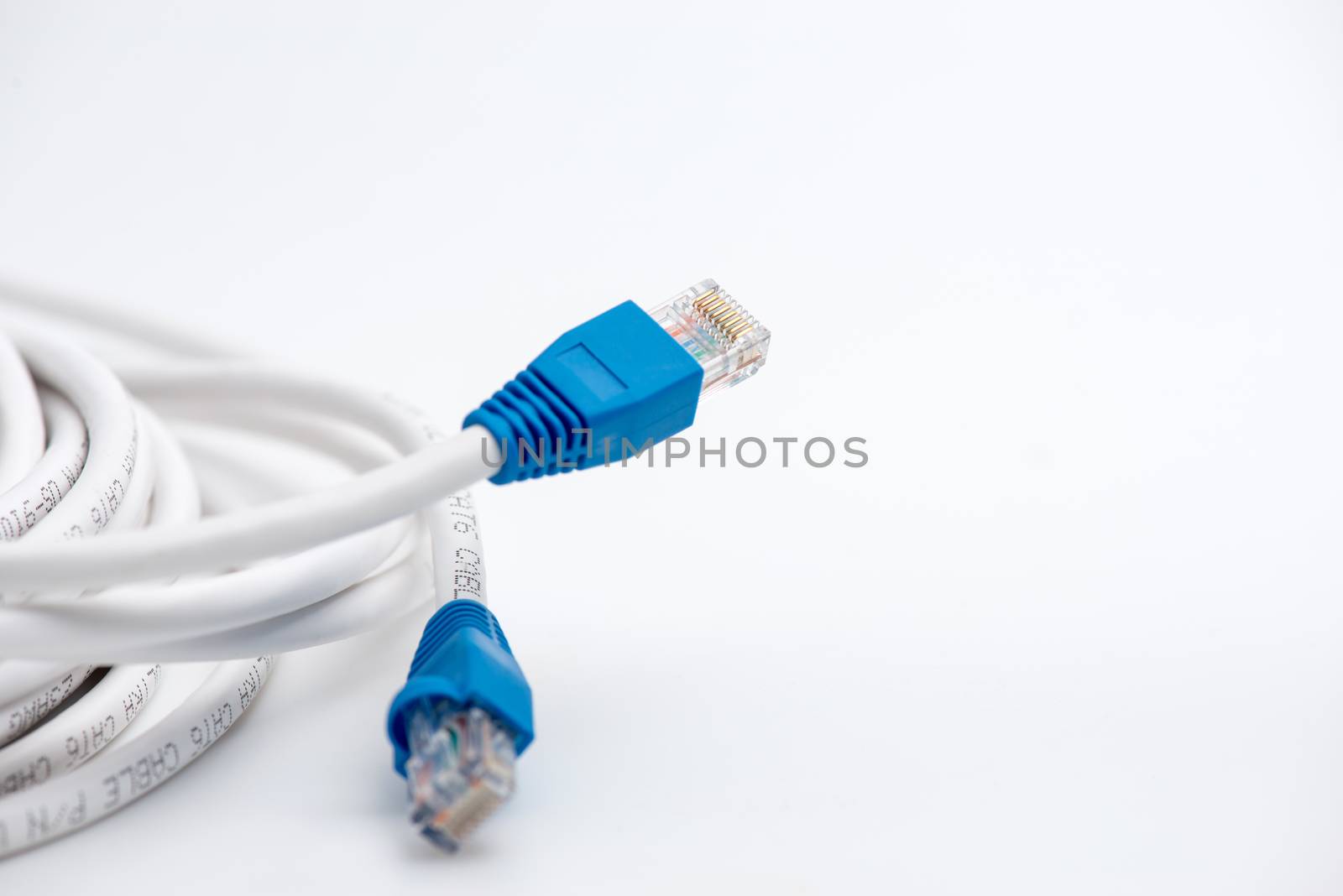 network cable on white background