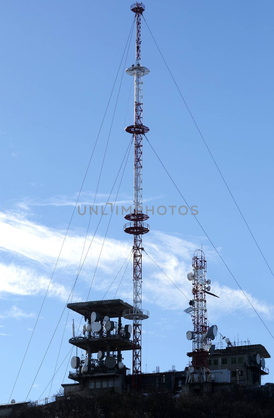View on TV repeater on sunny day