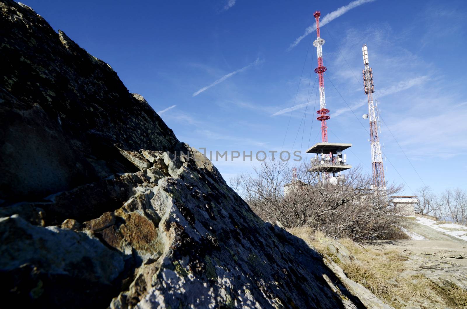 View on TV repeater on sunny day