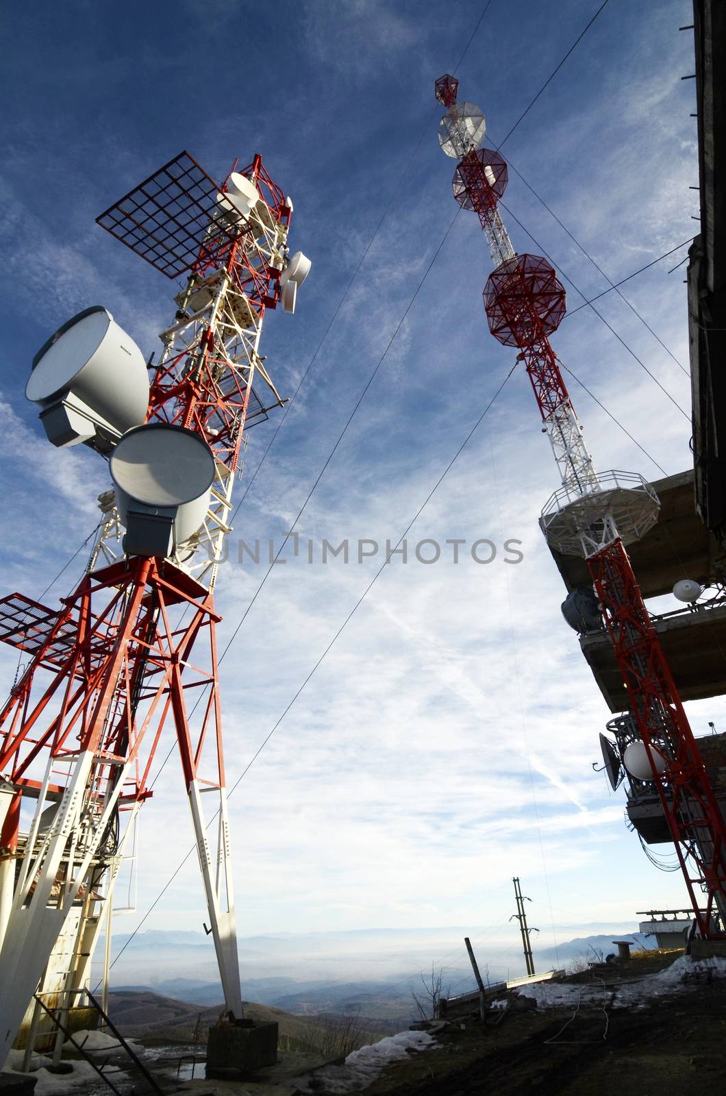 View on TV repeater on sunny day