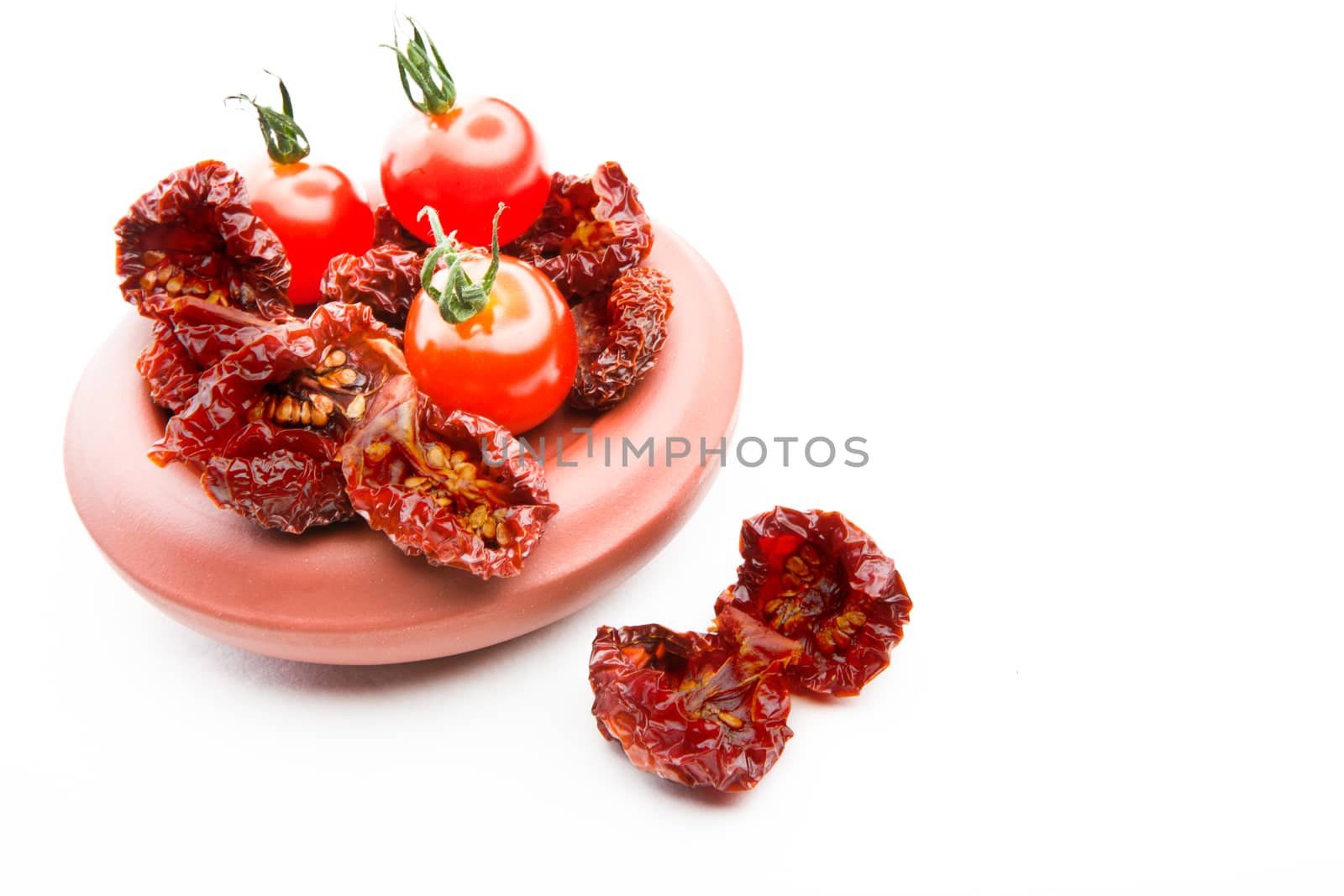 Dried Tomato studio quality black background