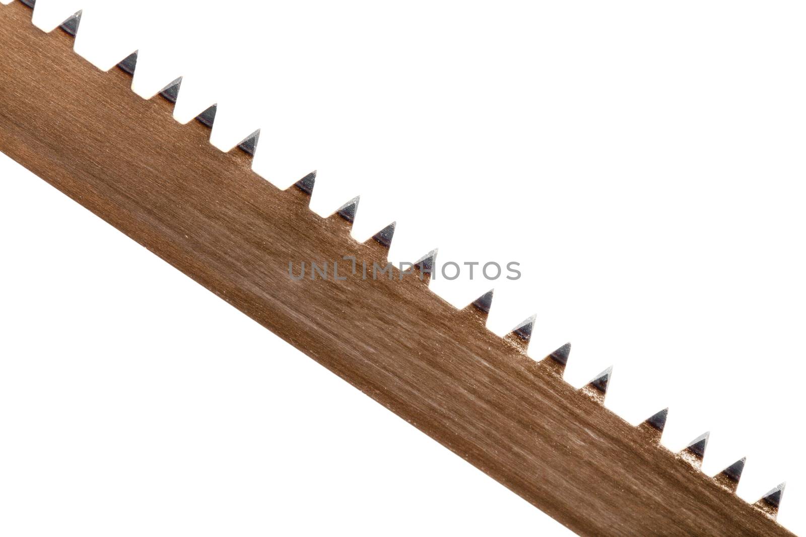 close up shot of a used sharp saw for wood