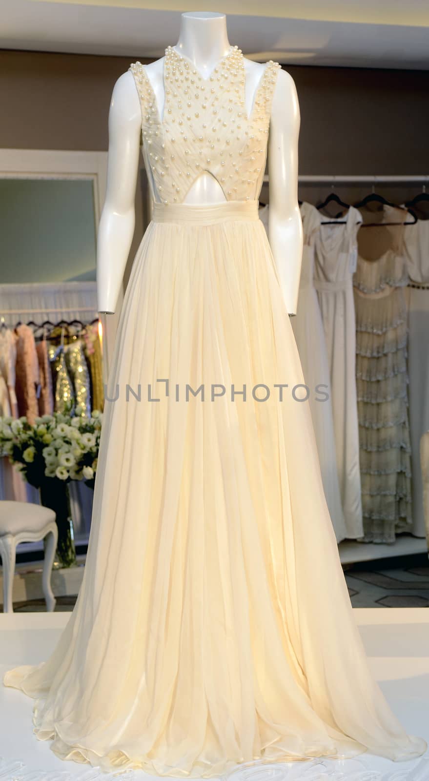 White wedding dress on doll mane ken