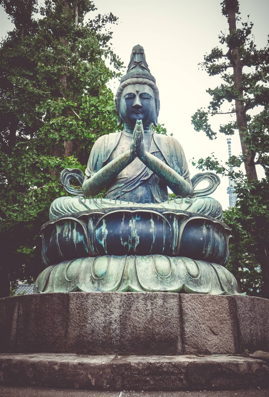 Buddha statue in Senso-ji Kannon temple, Tokyo, Japan