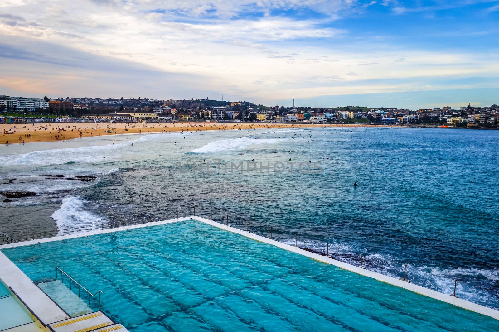 Bondi Beach landscape and swimming pool, Sidney, Australia