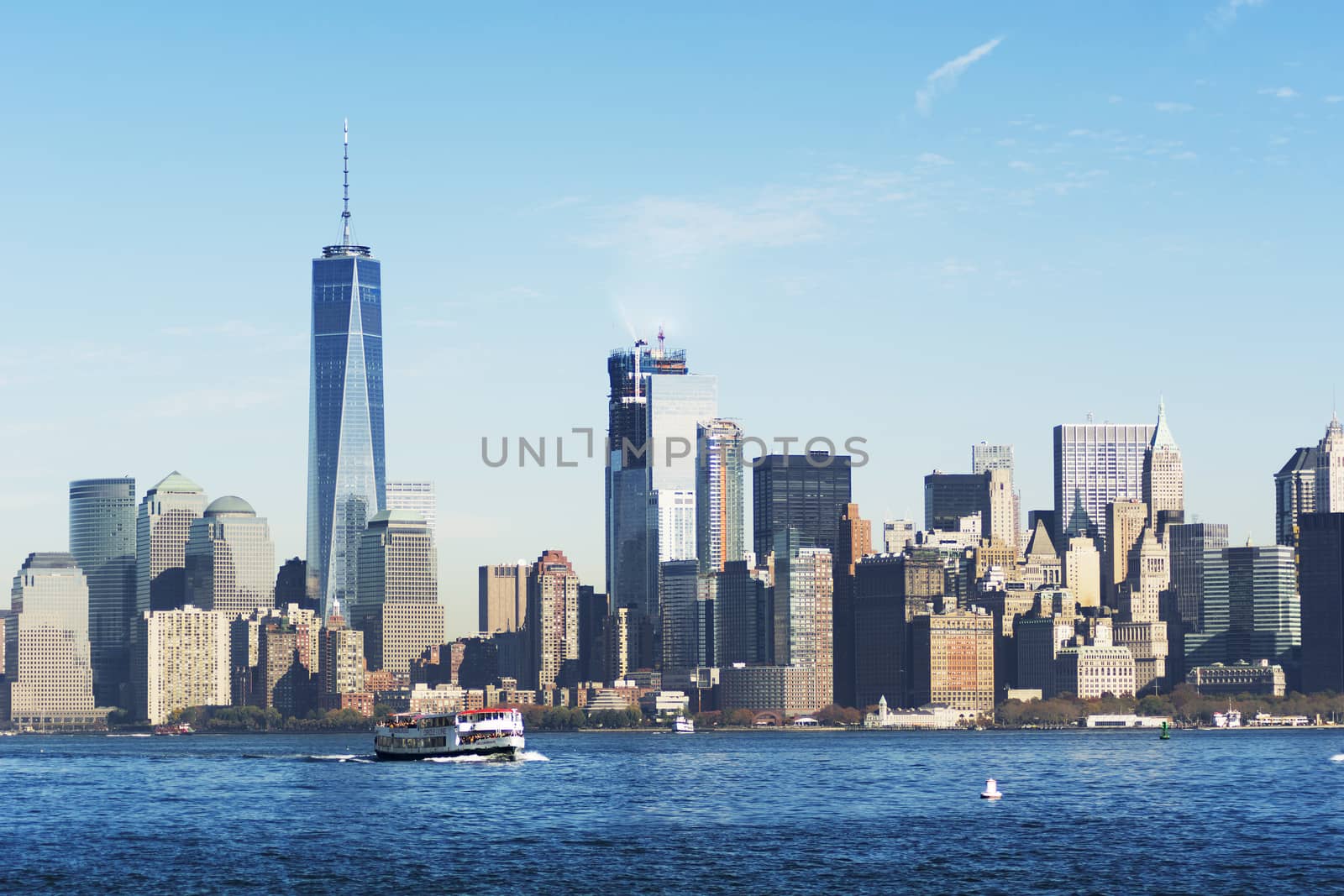 New York City skyline viewed from Liberty island