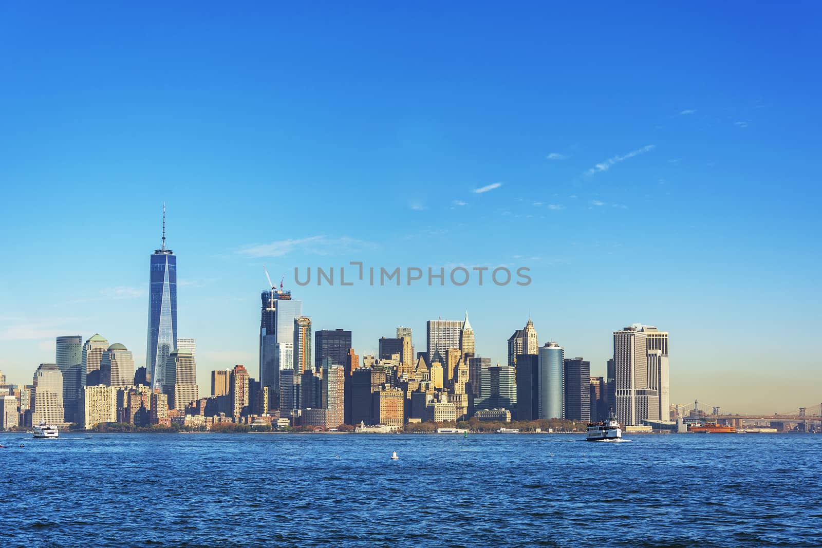 New York City skyline from Liberty island by rarrarorro