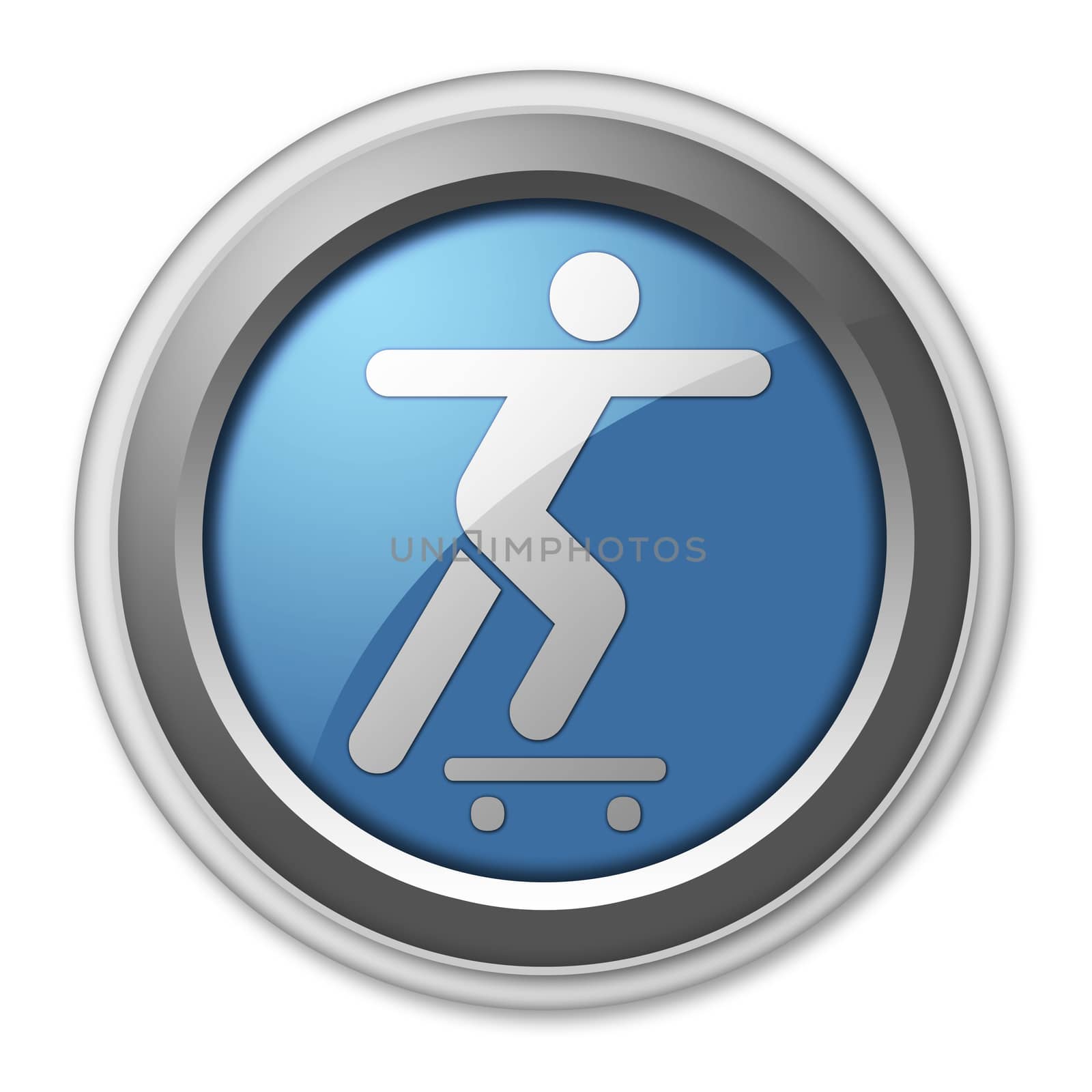 Icon, Button, Pictogram with Skateboarding symbol