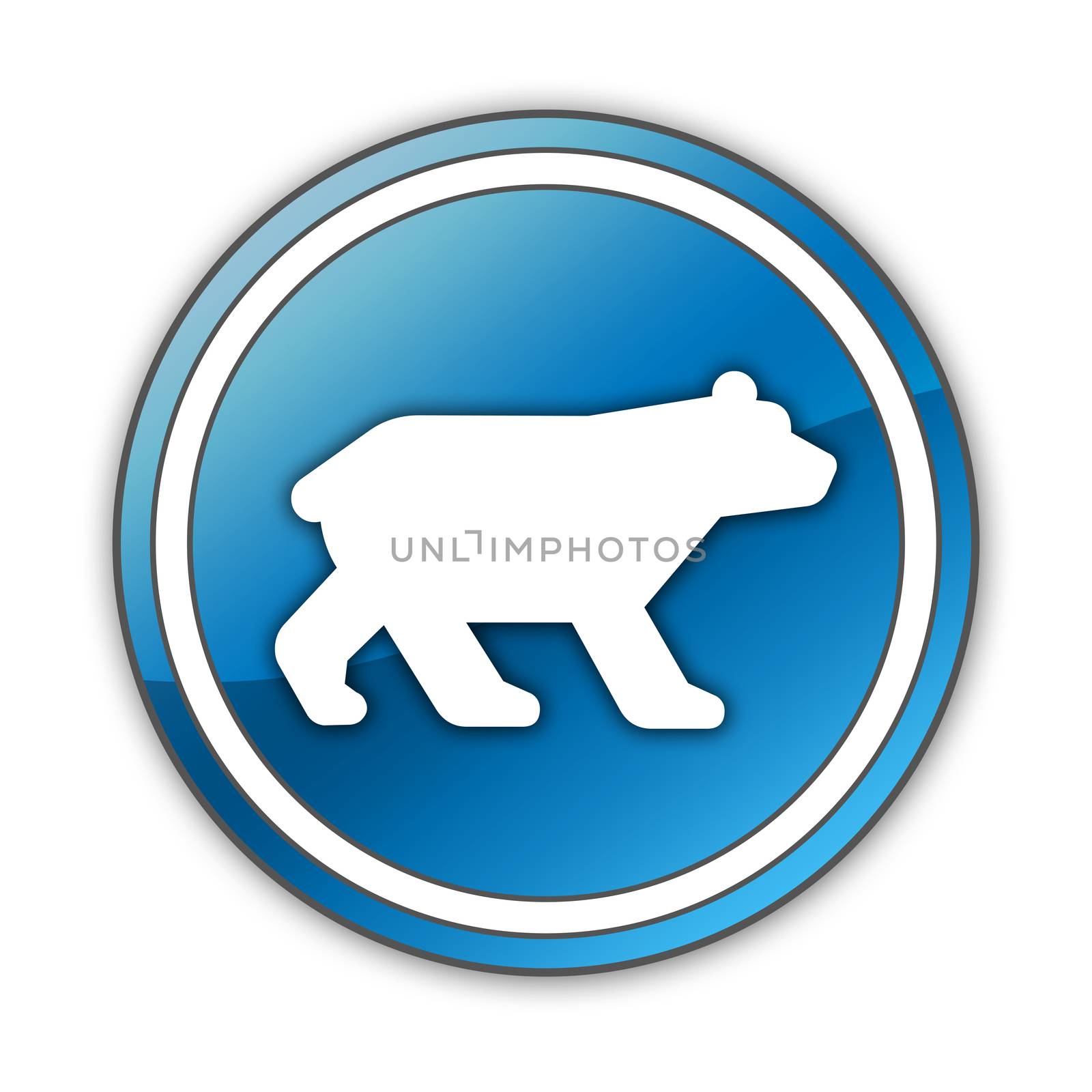 Icon, Button, Pictogram with Bear symbol