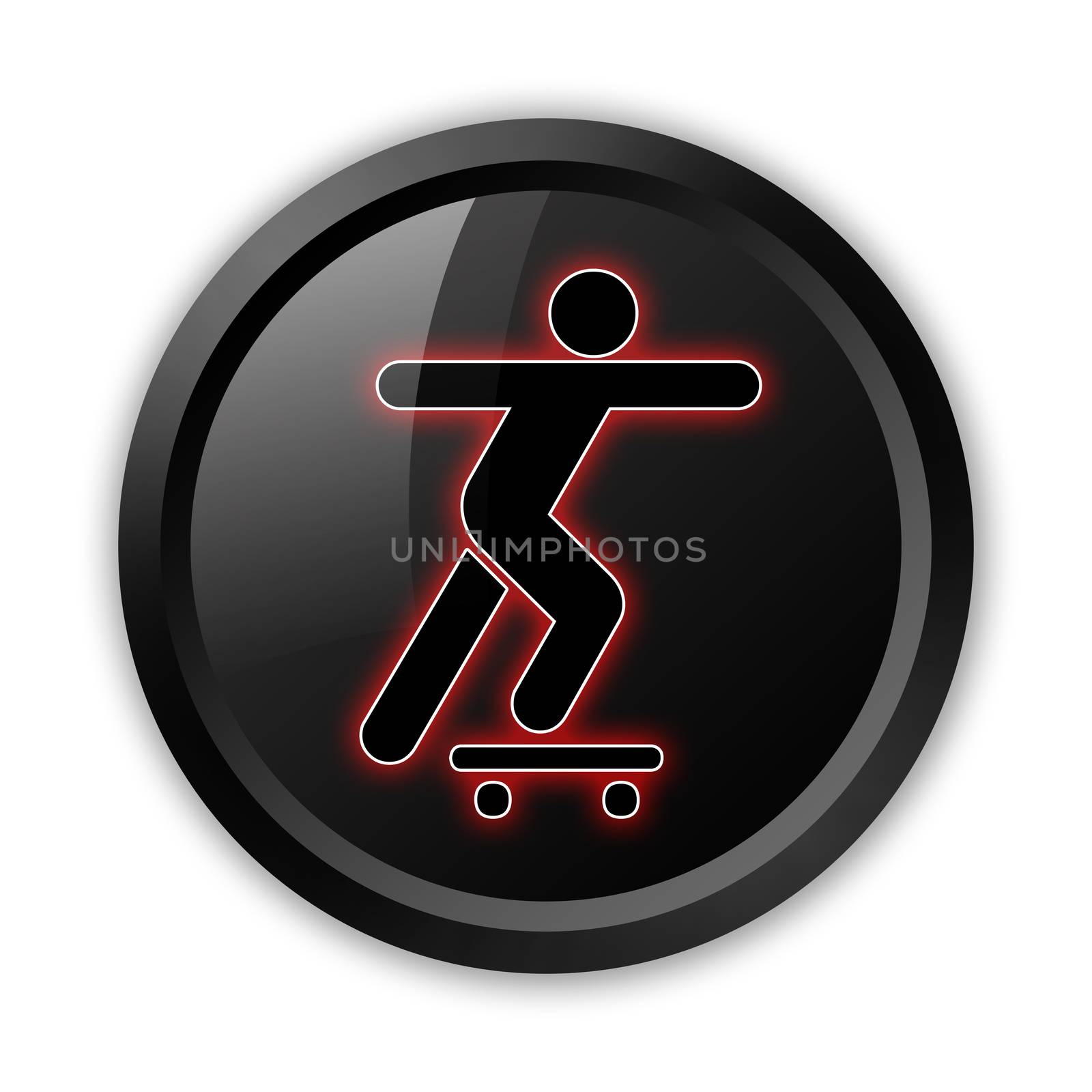 Icon, Button, Pictogram Skateboarding by mindscanner