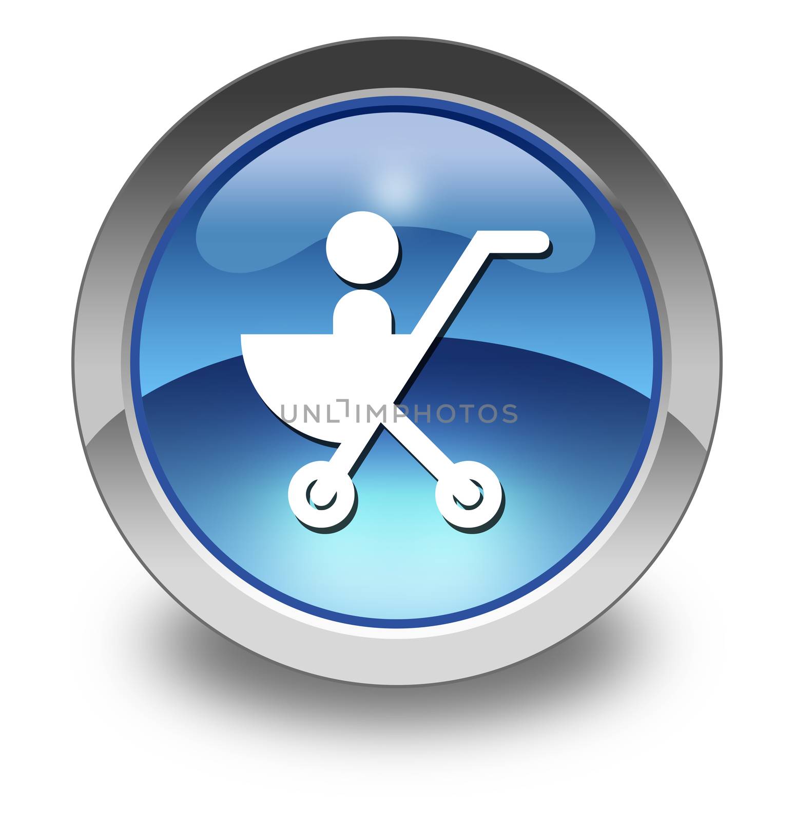 Icon, Button, Pictogram Stroller by mindscanner