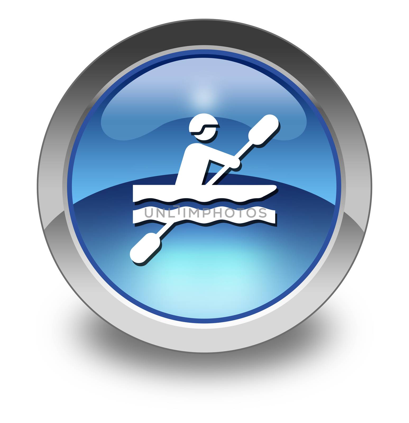 Icon, Button, Pictogram with Kayaking symbol