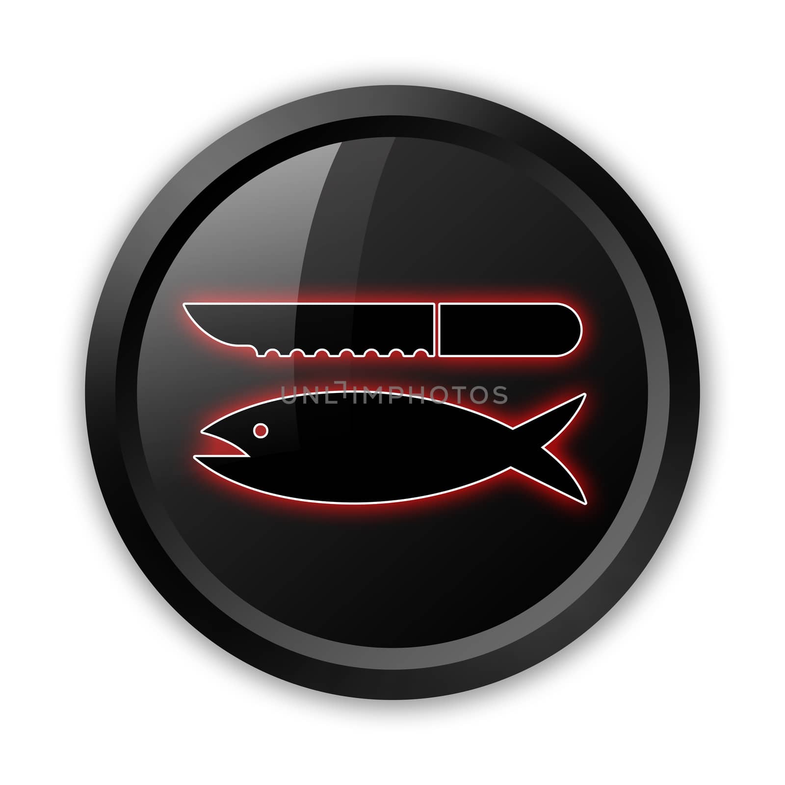 Icon, Button, Pictogram Fish Cleaning by mindscanner