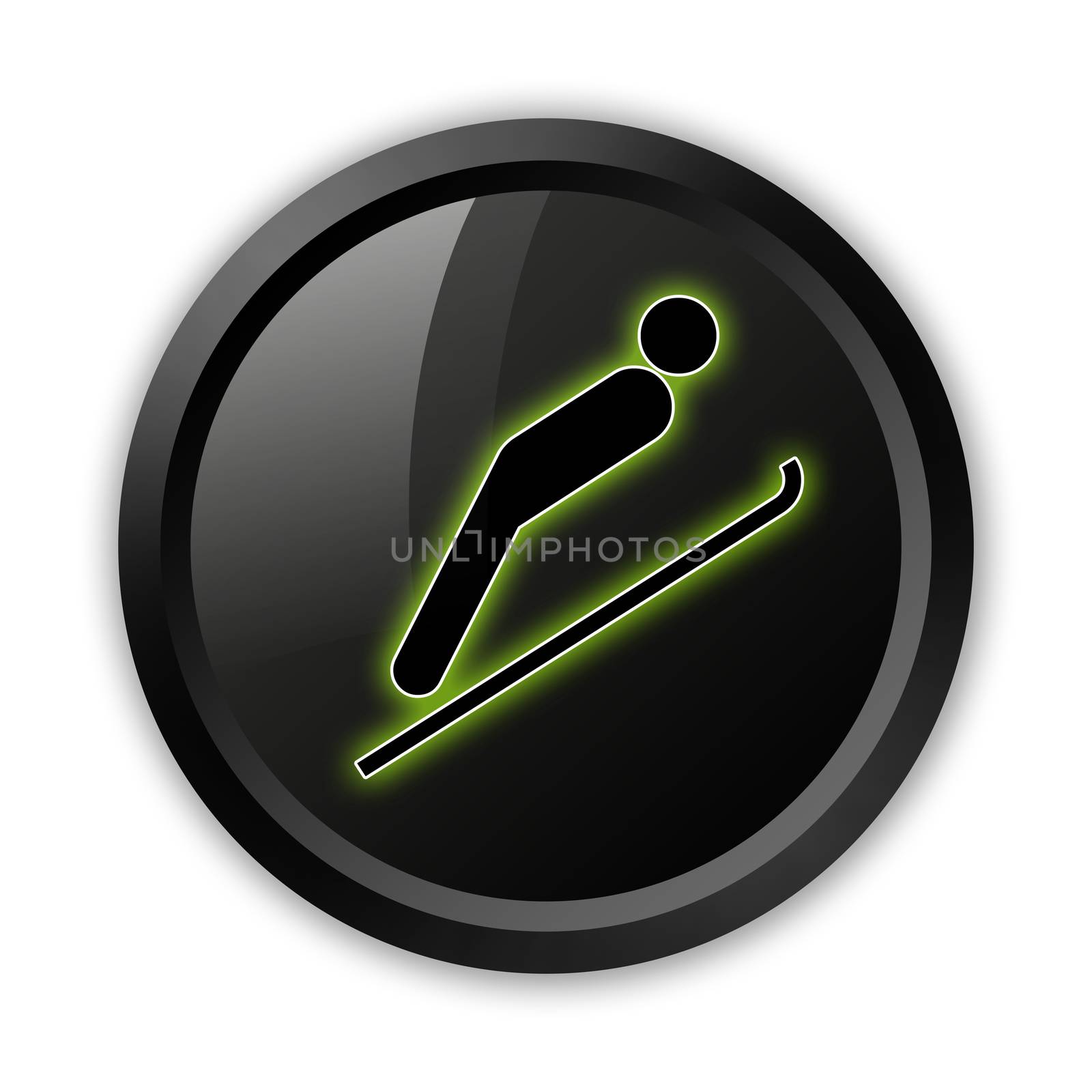 Icon, Button, Pictogram Ski Jumping by mindscanner