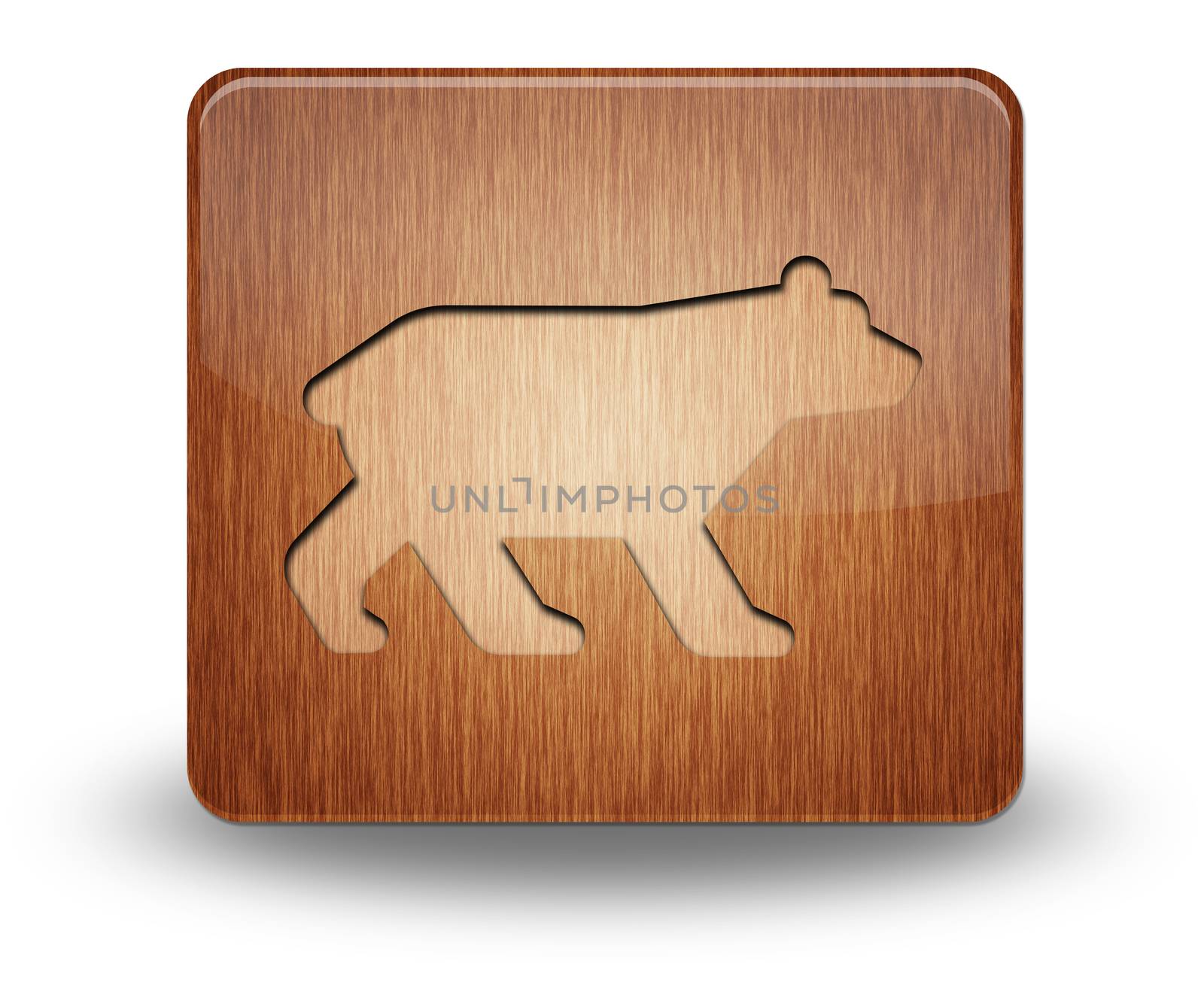 Icon, Button, Pictogram with Bear symbol