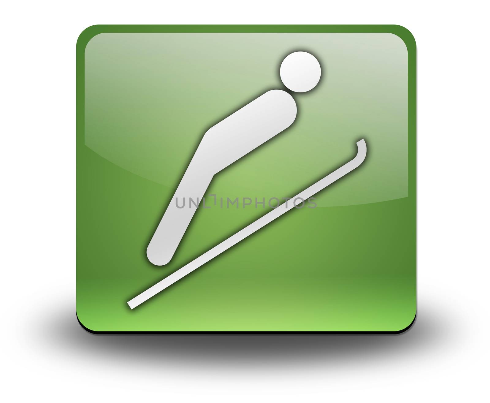 Icon, Button, Pictogram Ski Jumping by mindscanner