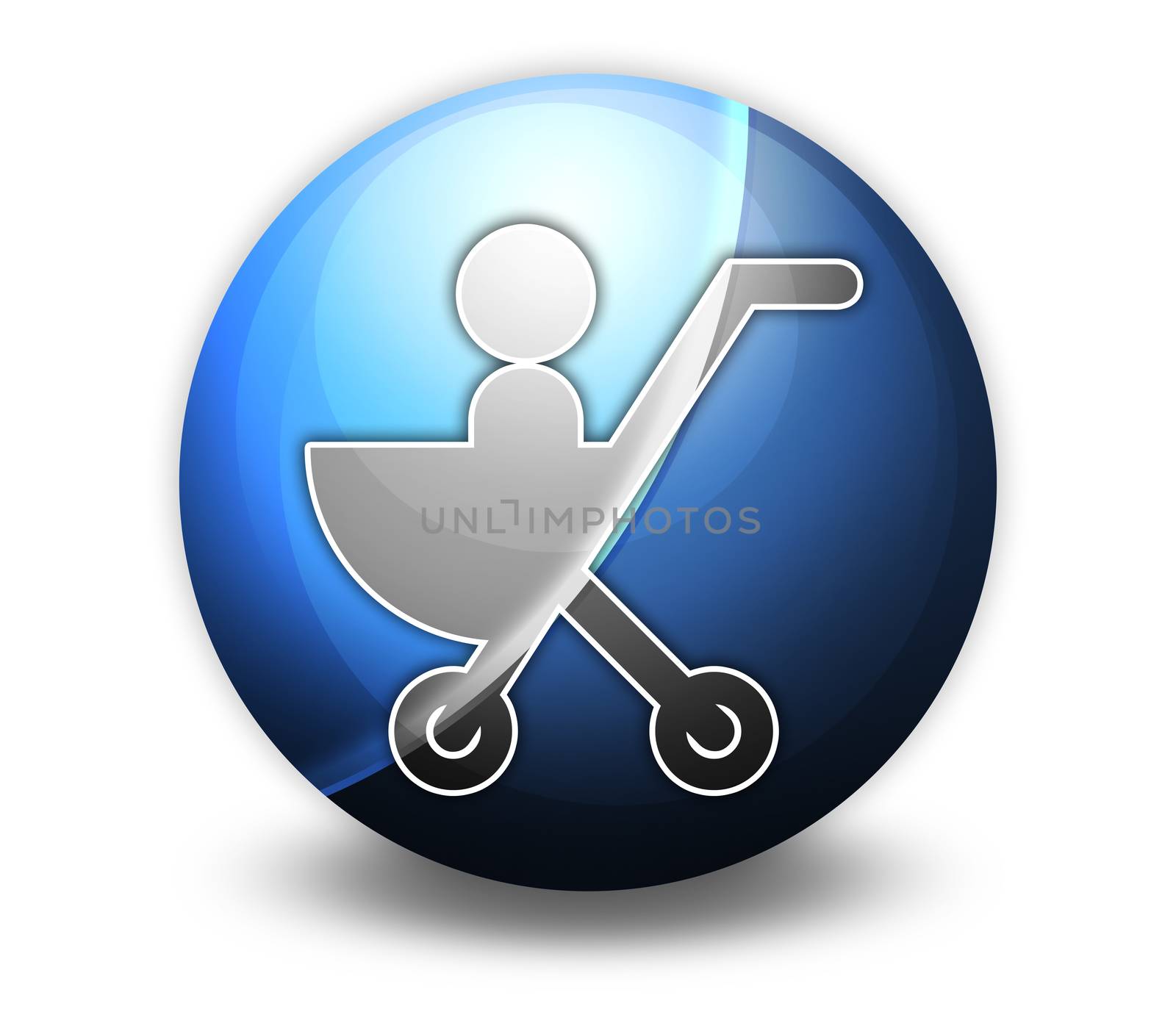 Icon, Button, Pictogram Stroller by mindscanner