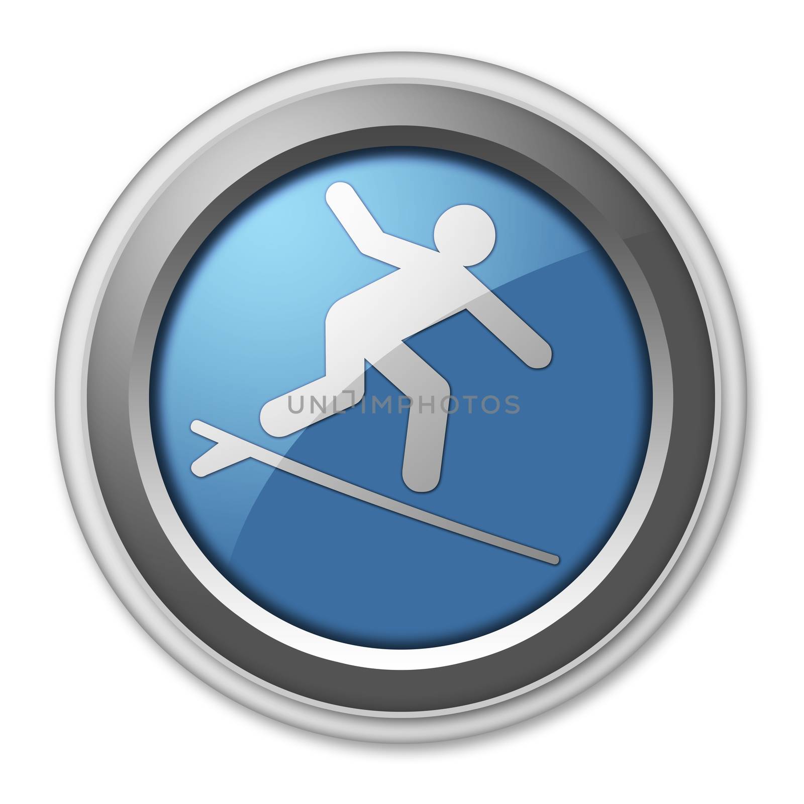 Icon, Button, Pictogram with Surfing symbol