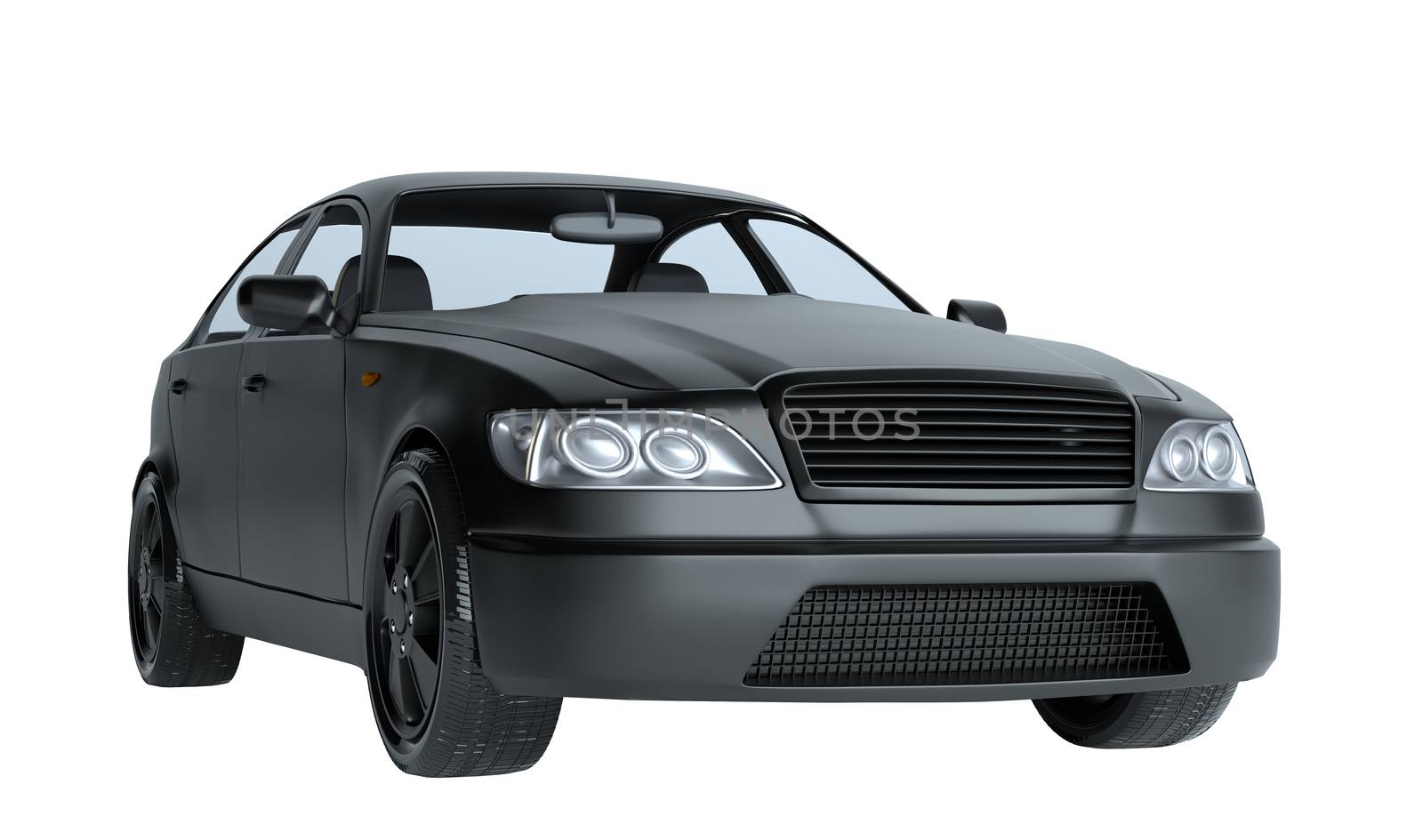 A CG render of a generic luxury sedan by cherezoff