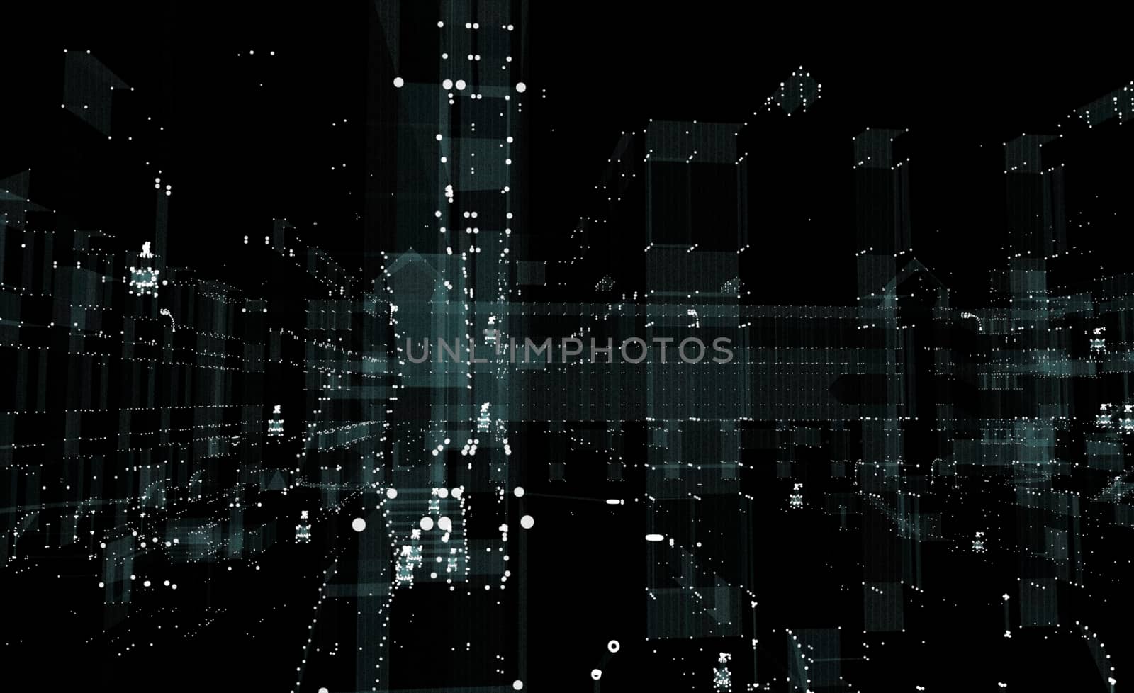 Hologram futuristic interface city by cherezoff