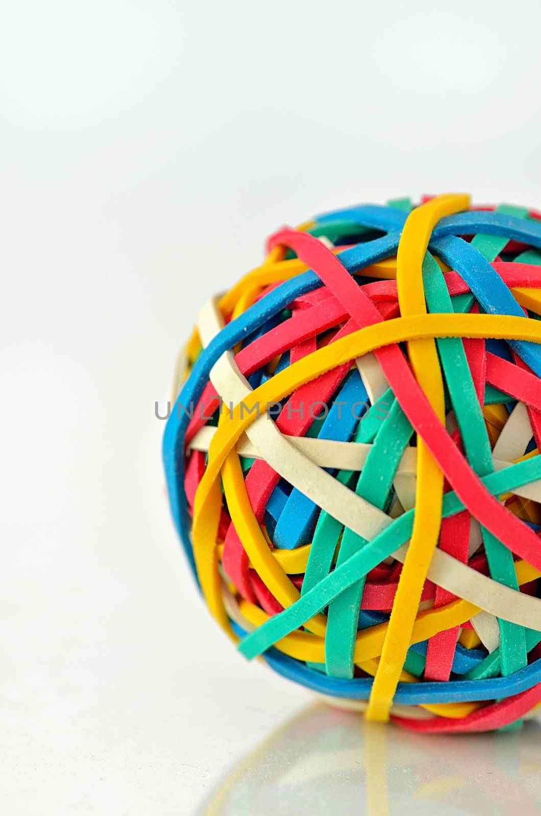 Ball Of Elastic Bands Isolated  by jordachelr